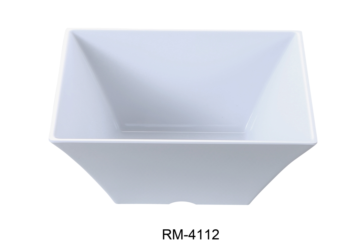 Picture of Yanco RM-4112 Rome 12 in. Square Bowl, White - 8 qt. - Pack of 6