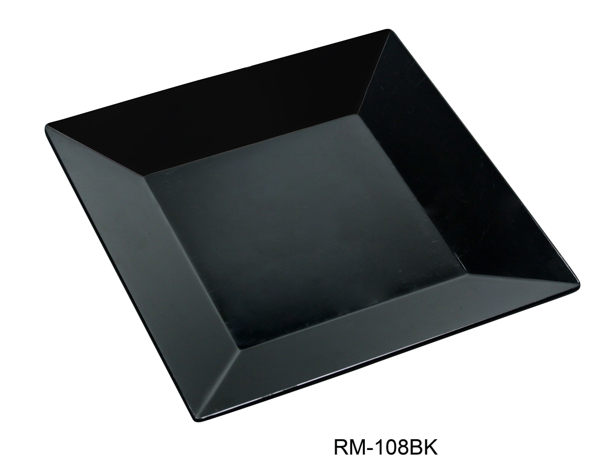 Picture of Yanco RM-108BK Rome Square Plate, Black - Pack of 48