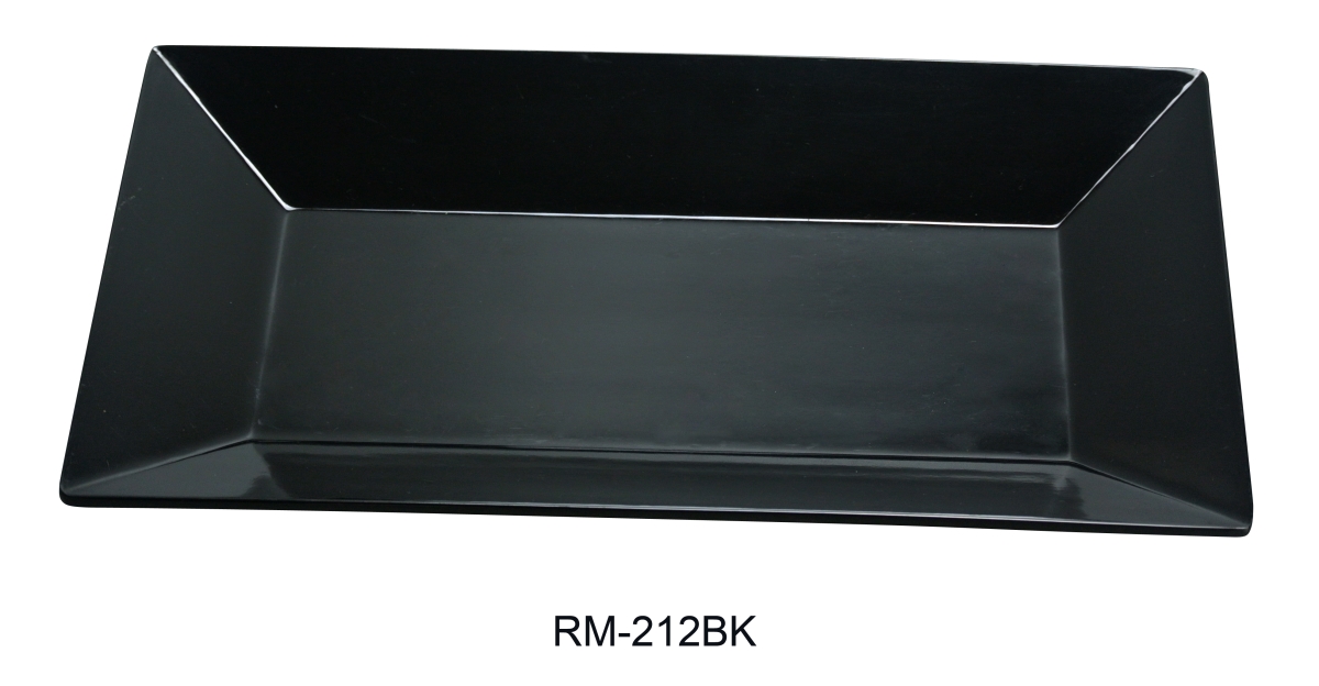 Picture of Yanco RM-212BK Rome Rectangular Plate, Black - Pack of 24