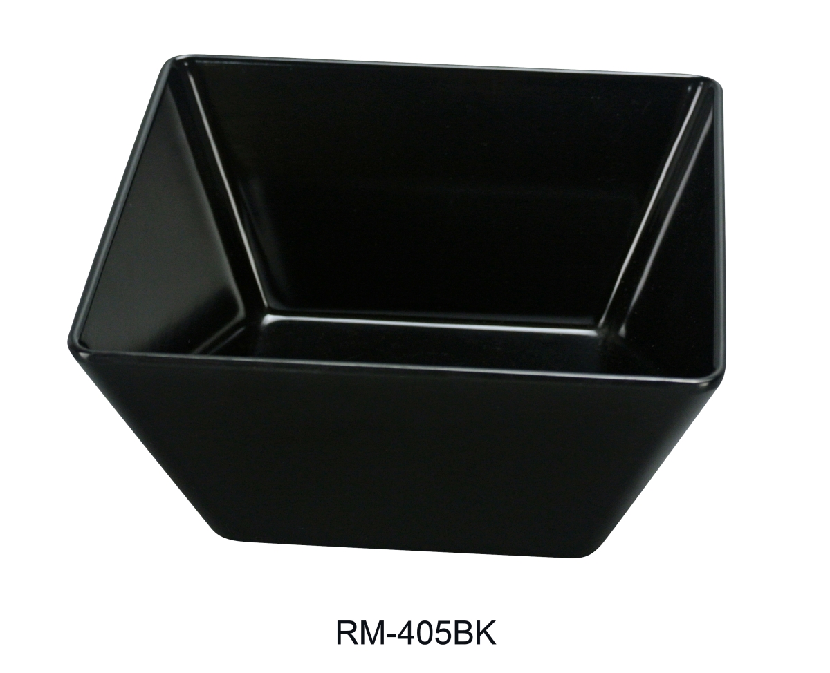 Picture of Yanco RM-405BK Rome Square Bowl, Black - 18 oz - Pack of 48