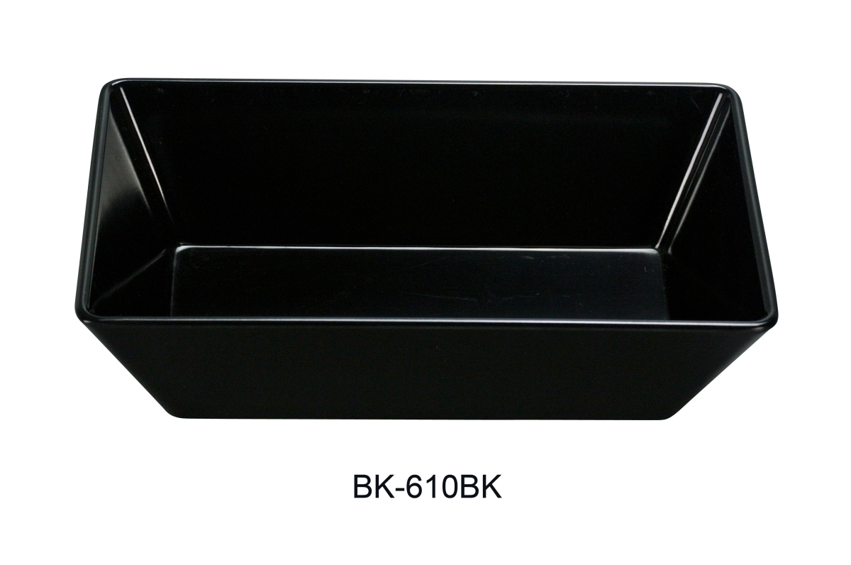Picture of Yanco RM-610BK Rome Rectangular Deep Plate, Black - Pack of 24
