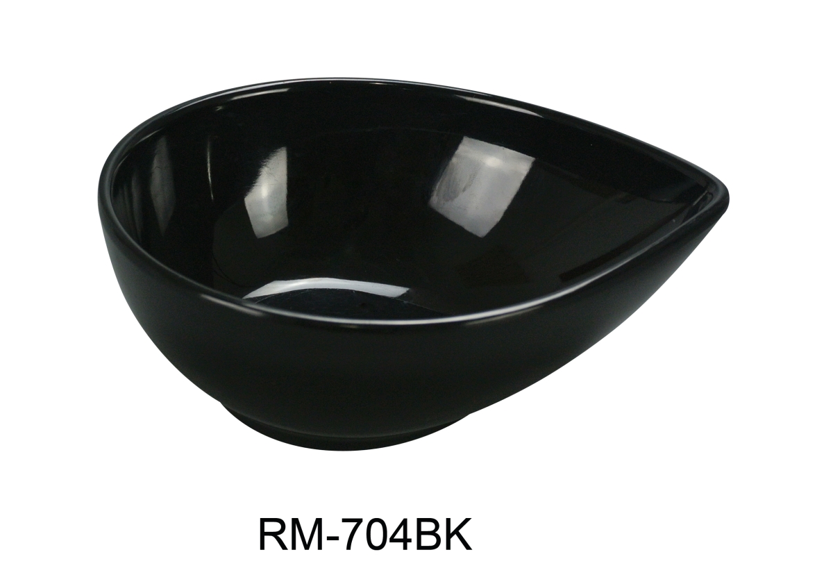 Picture of Yanco RM-704BK Rome Water Drop Shape Dish, Black - 4 oz - Pack of 72