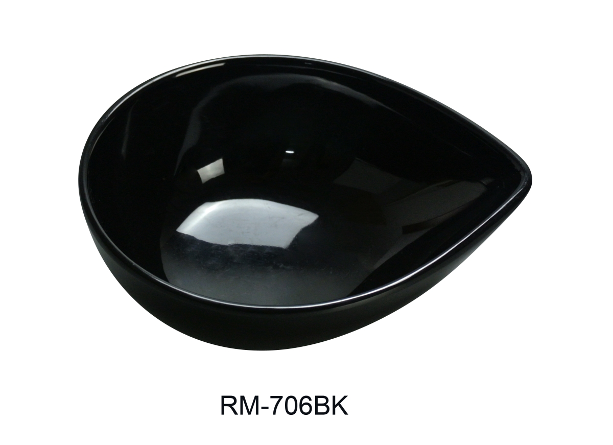 Picture of Yanco RM-706BK Rome Water Drop Shape Dish, Black - 10 oz - Pack of 48