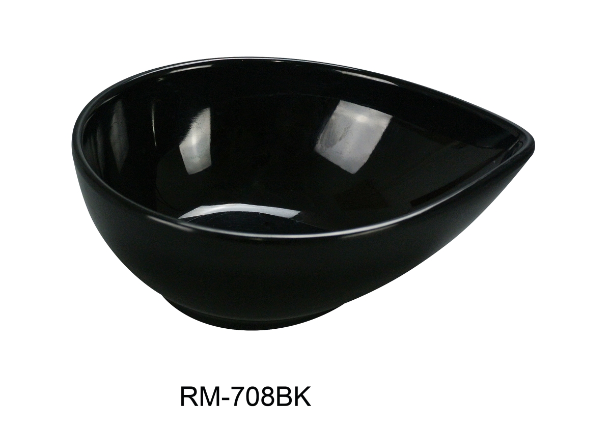 Picture of Yanco RM-708BK Rome Water Drop Shape Bowl, Black - 26 oz - Pack of 48