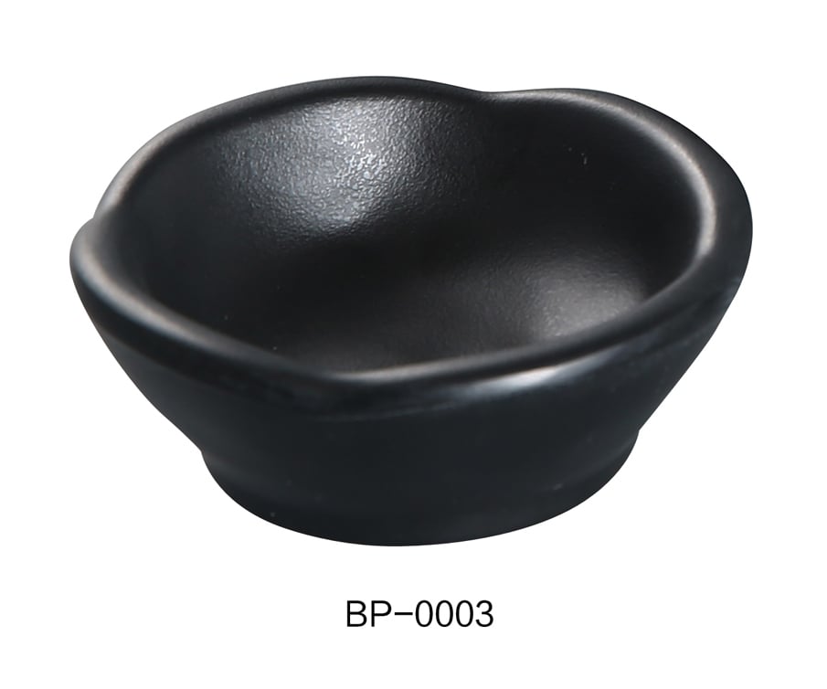Picture of Yanco BP-0003 Black Pearl-1 Sauce Dish, Black - Pack of 72
