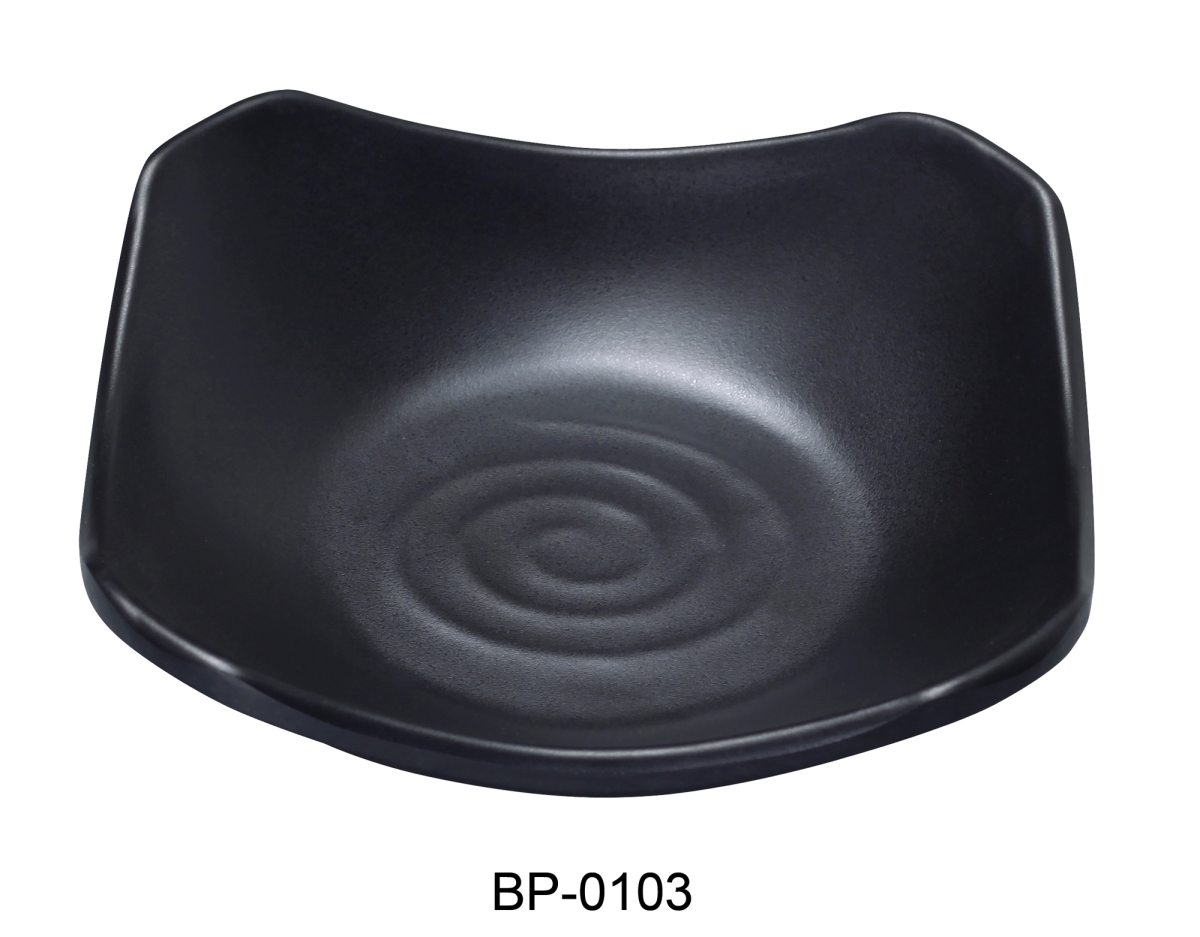 Picture of Yanco BP-0103 Black Pearl-1 New Square Dish, Black - 3.5 in. - Pack of 72