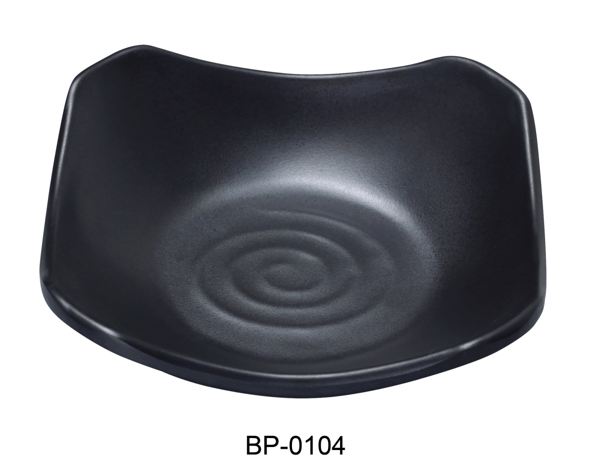 Picture of Yanco BP-0104 Black Pearl-1 New Square Dish, Black - Pack of 72