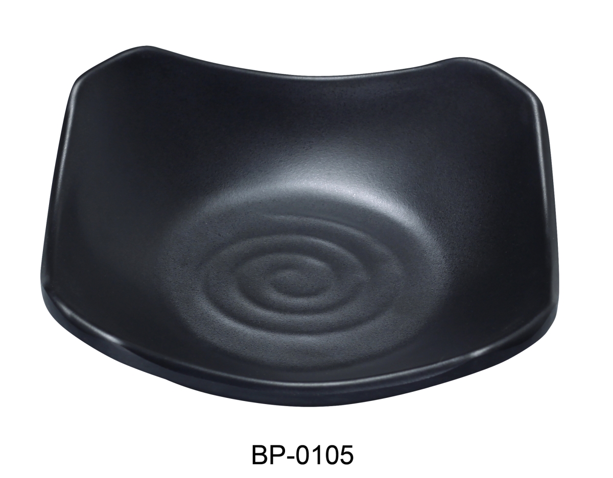 Picture of Yanco BP-0105 Black Pearl-1 New Square Dish, Black - Pack of 48