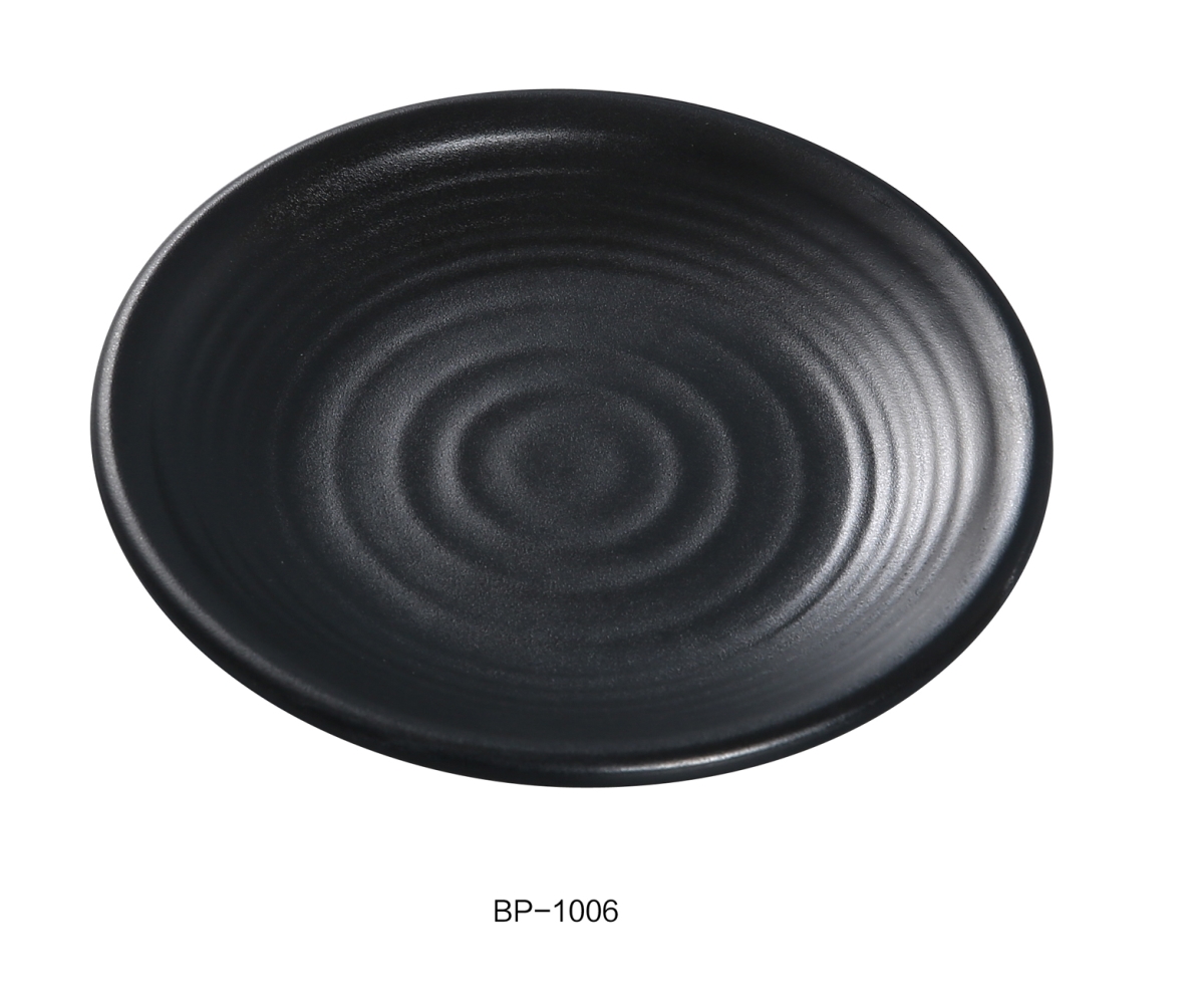 Picture of Yanco BP-1006 Black Pearl-1 Round Plate, Black - Pack of 48