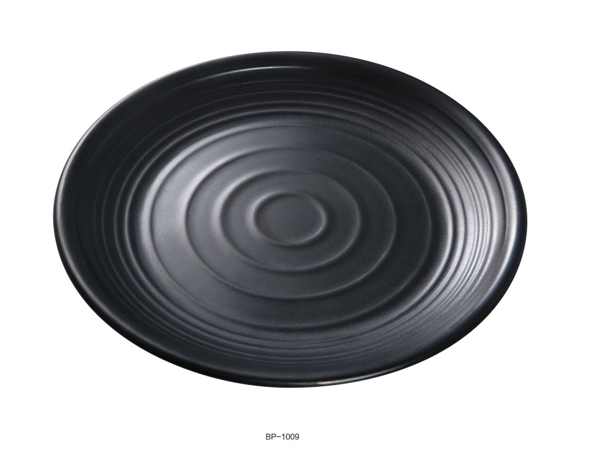Picture of Yanco BP-1009 Black Pearl-1 Round Plate, Black, 9 in. - Pack of 24