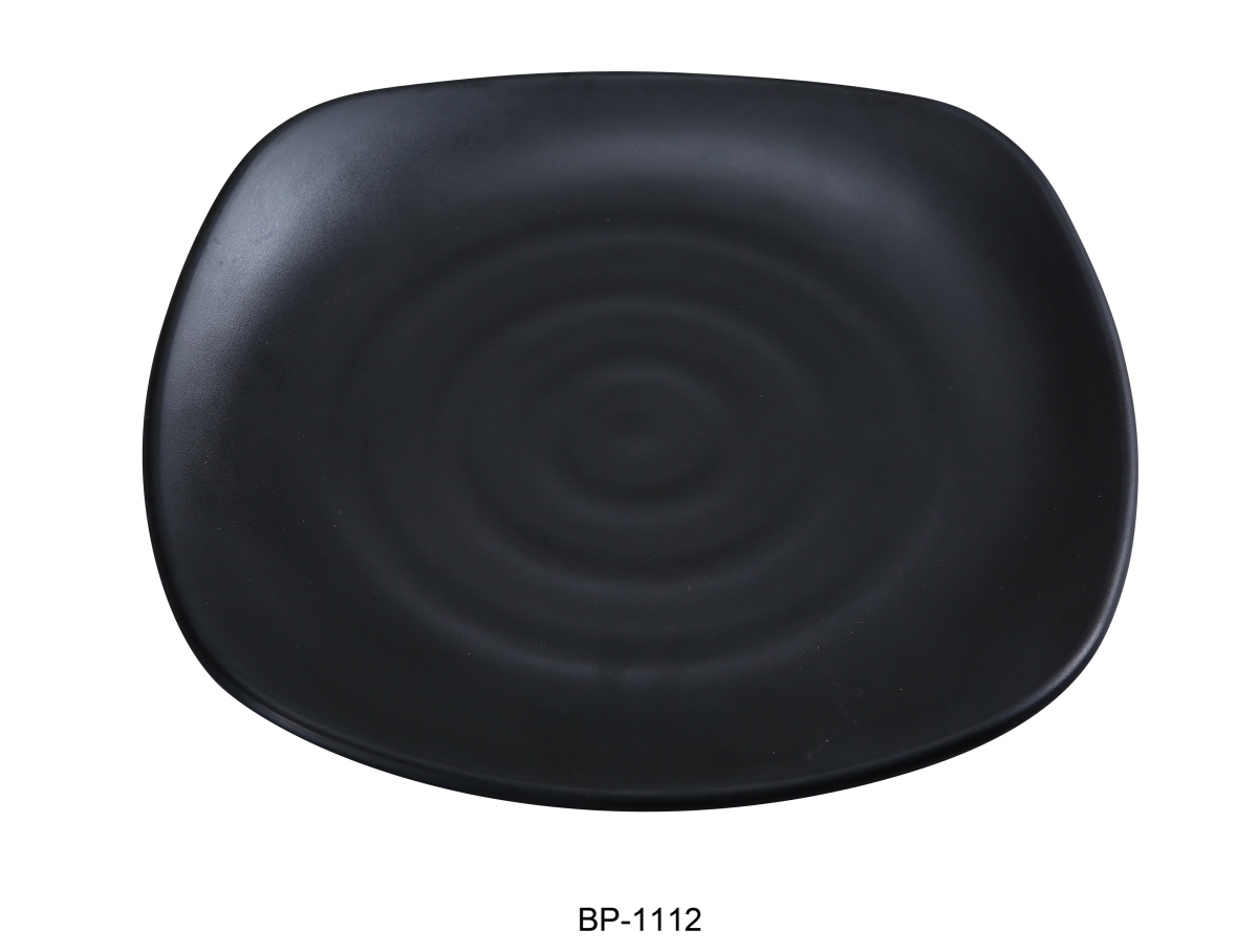 Picture of Yanco BP-1112 Black Pearl-1 Square Plate, Black - Pack of 12