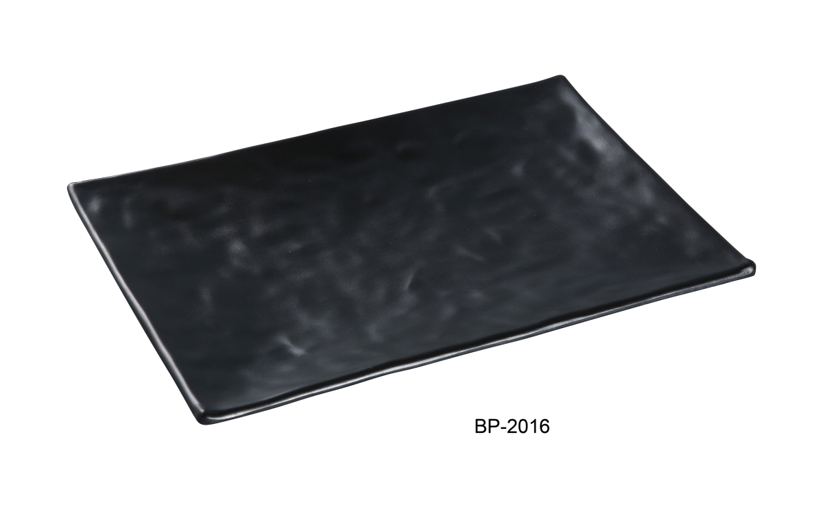 Picture of Yanco BP-2016 Black Pearl-1 New Rectangular Plate, Black - Pack of 12