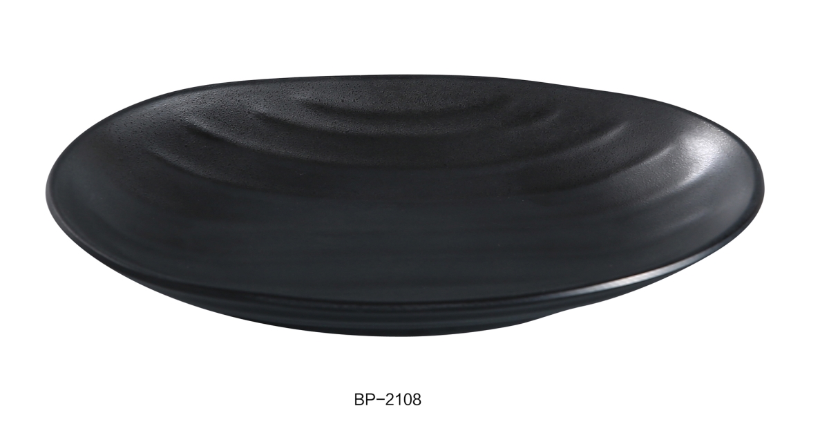 Picture of Yanco BP-2108 Black Pearl-1 Oval Deep Plate, Black - 8.5 in. - Pack of 48