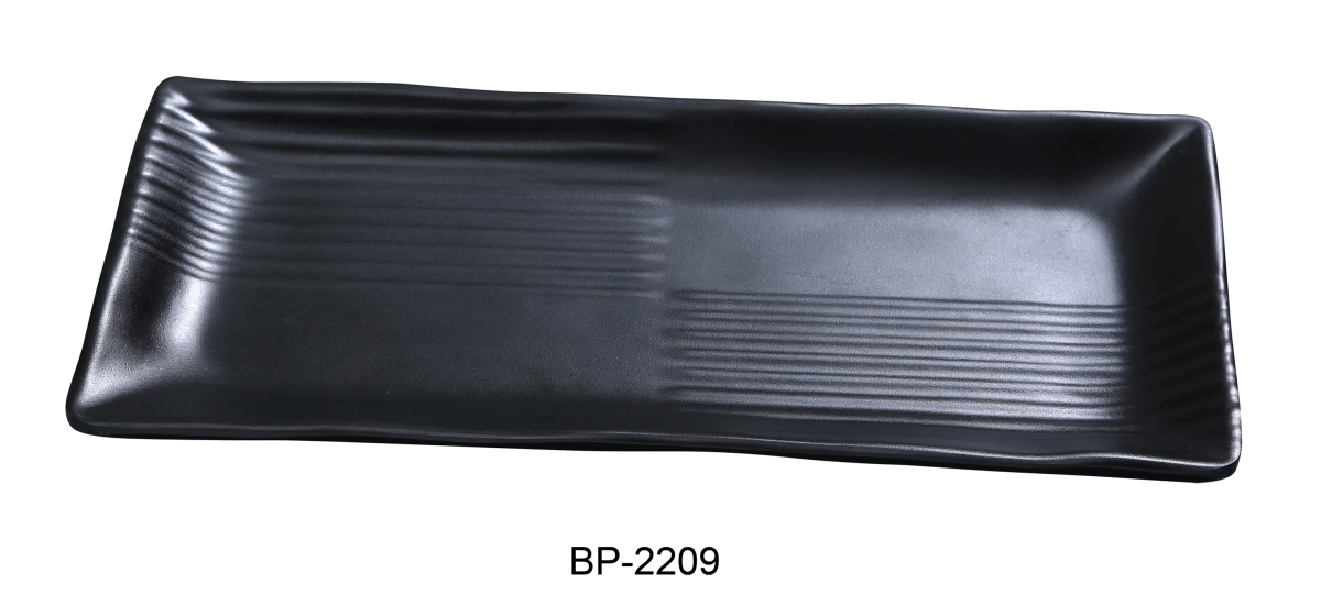 Picture of Yanco BP-2209 Black Pearl-1 Rectangle Plate, Black - Pack of 48