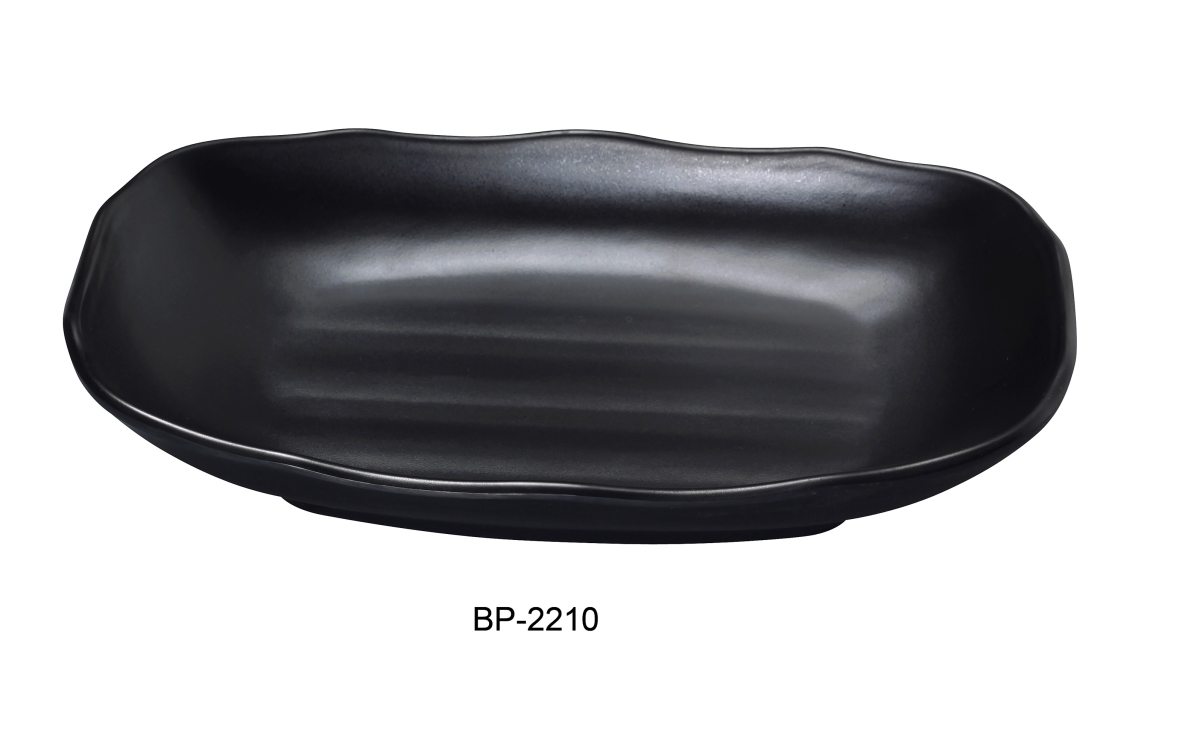 Picture of Yanco BP-2210 Black Pearl-1 New Rectangular Bowl, Black - Pack of 48