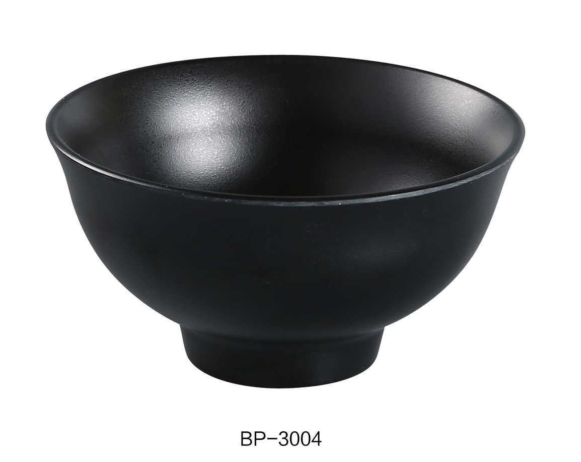 Picture of Yanco BP-3004 Black Pearl-2 Rice Bowl, Black - 7 oz - Pack of 48
