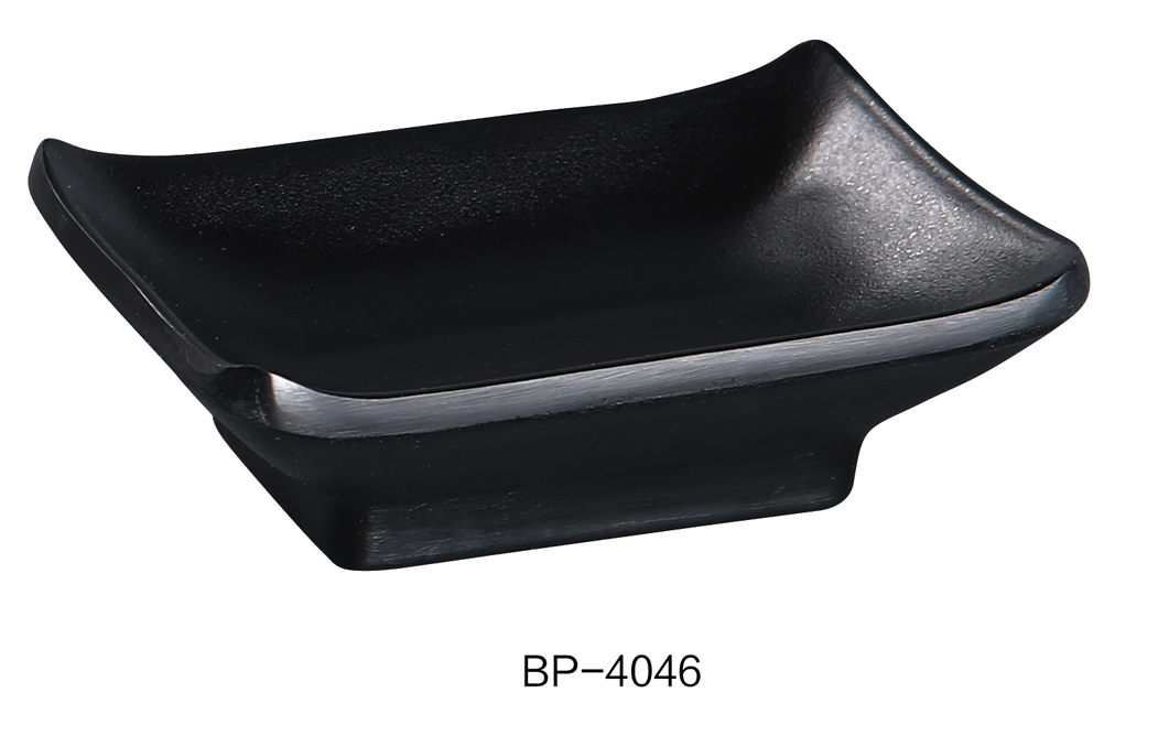 Picture of Yanco BP-4046 Black Pearl-2 Square Sauce Dish, Black - Pack of 72