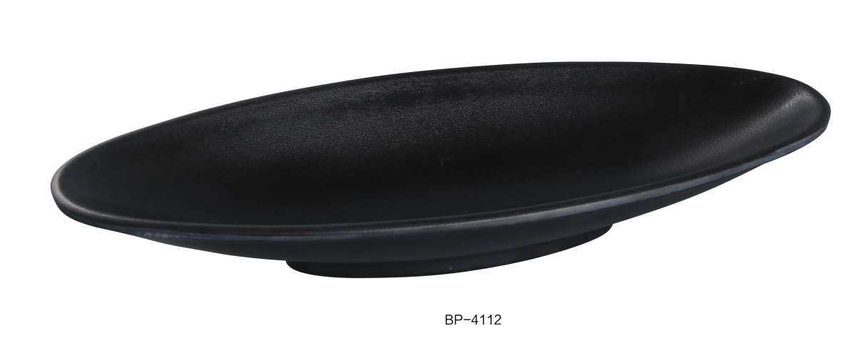 Picture of Yanco BP-4112 Black Pearl-2 Deep Boat Plate, Black - Pack of 12