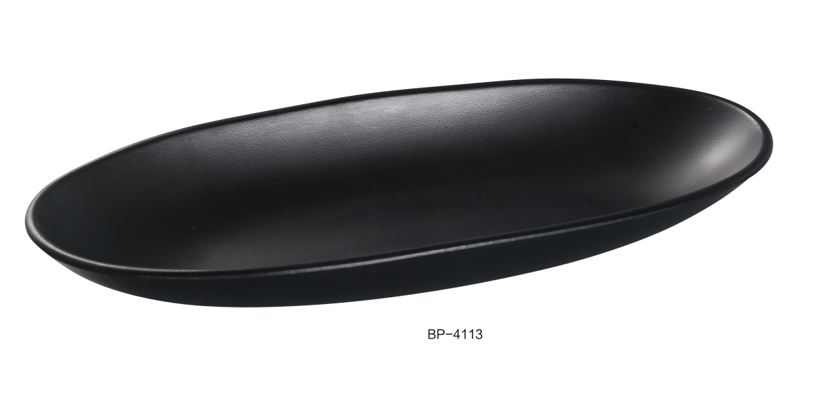 Picture of Yanco BP-4113 Black Pearl-2 Deep Plate, Black - Pack of 12