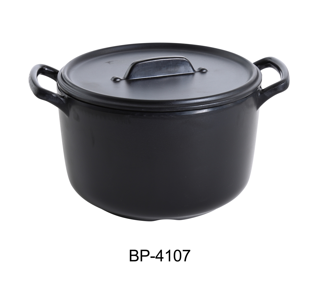 Picture of Yanco BP-4107 Black Pearl 7 in. Bowl with Handle & Lid, Black - 2 qt. - Pack of 12
