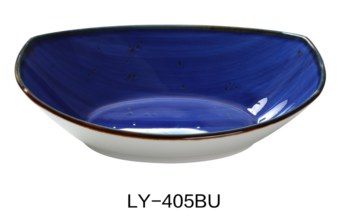 Picture of Yanco LY-405BU Lyon 5.5 in. Small Oval Bowl, Reactive Glaze, Blue - 5 oz - Pack of 36