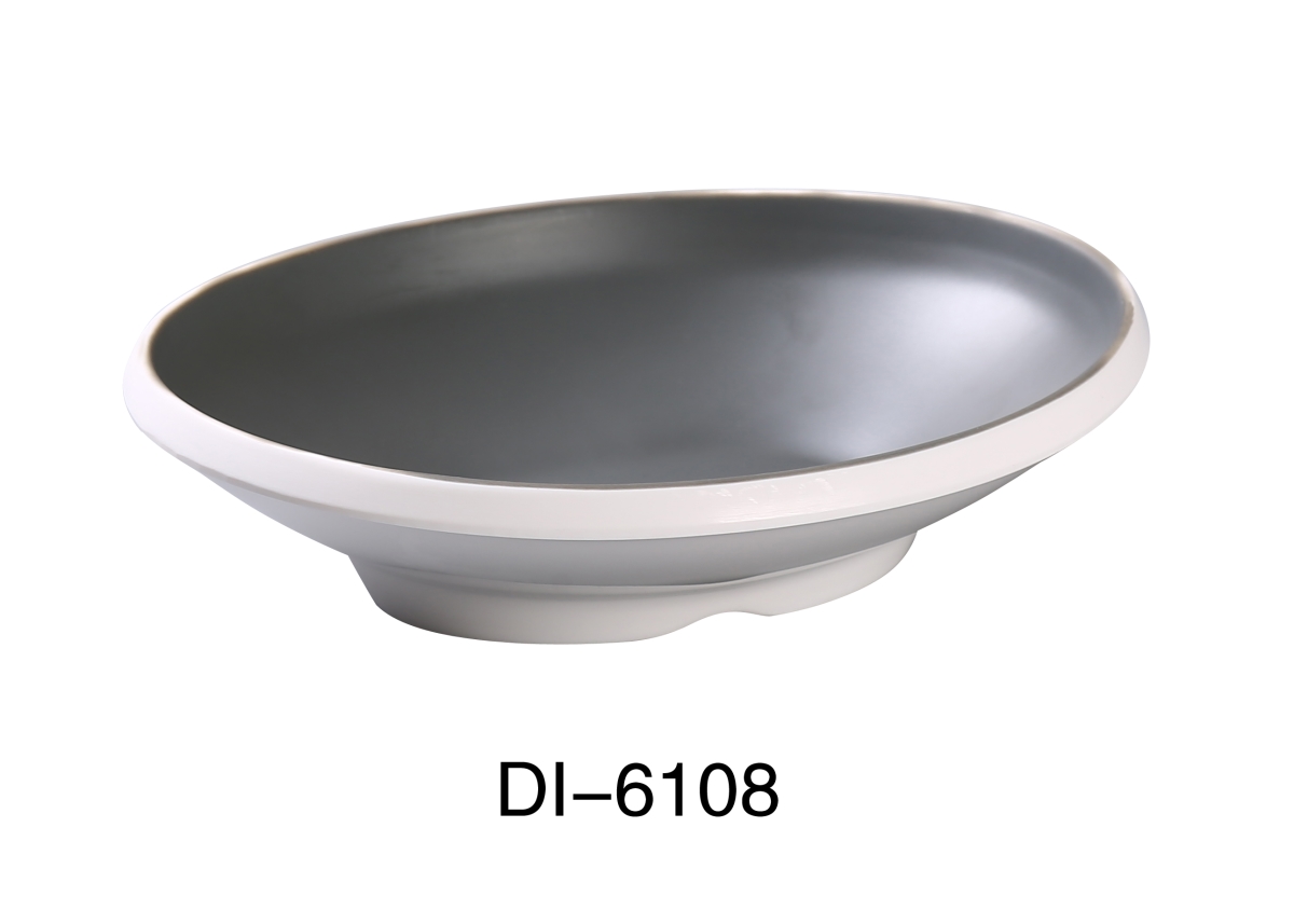 Picture of Yanco DI-6108 Discover 8 x 6.5 x 2 in. Oval Bowl, Matte - 16 oz - Pack of 24