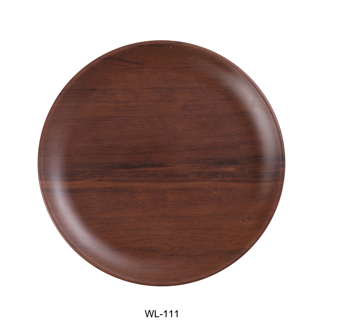 Picture of Yanco WL-111 11 x 0.625 in. Woodland Round Plate, Wood-Grain - Pack of 12