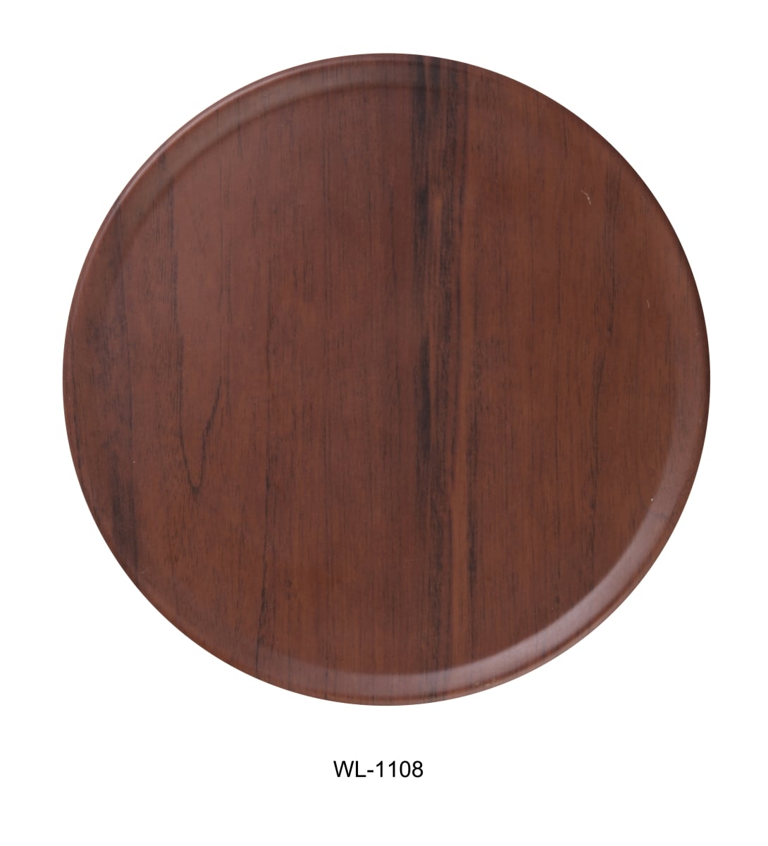 Picture of Yanco WL-1108 8.25 x 0.75 in. Woodland Round Plate, Wood-Grain - Pack of 36