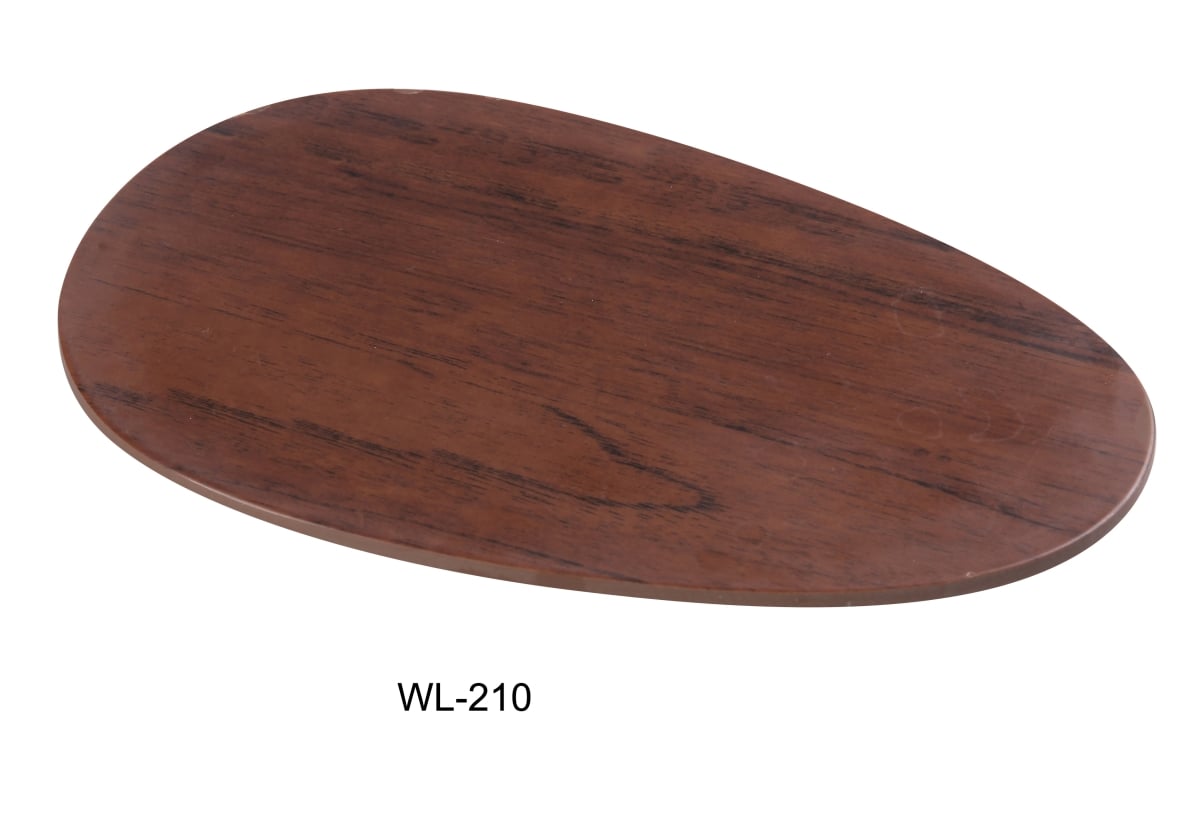 Picture of Yanco WL-210 Woodland Oval Plate, Wood-Grain - Pack of 24