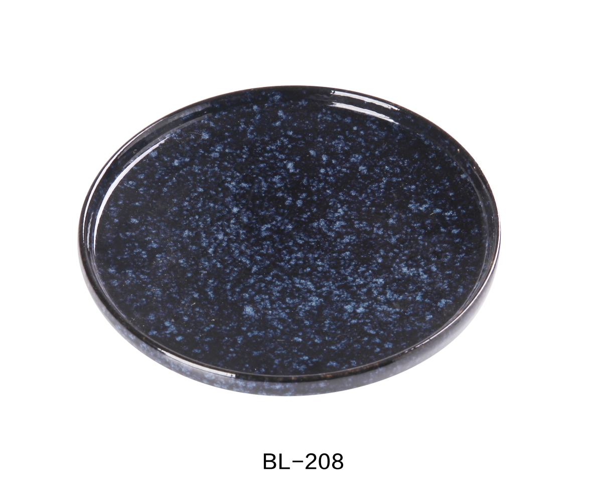 Picture of Yanco BL-208 8.25 x 1 in. Star Round China Plate with Upright Rim, Blue - Pack of 24