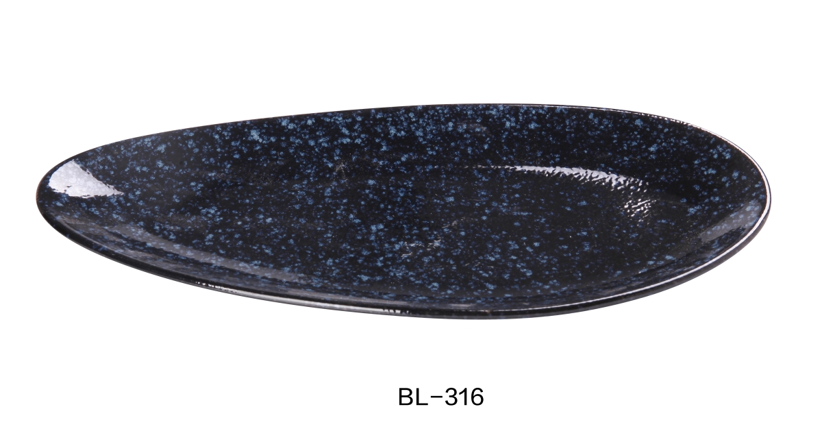 Picture of Yanco BL-316 Blue Star Leaf Shape Display Plate, Blue - Pack of 12