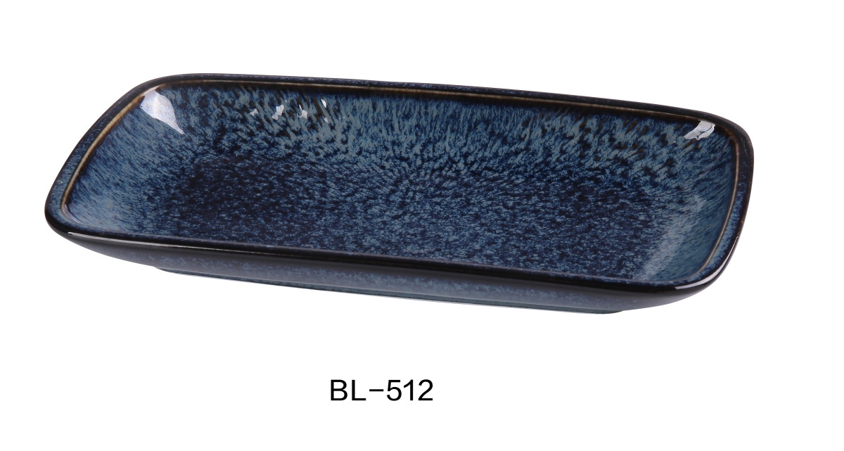 Picture of Yanco BL-512 Blue Star Rectangular Plate, Blue - Pack of 24
