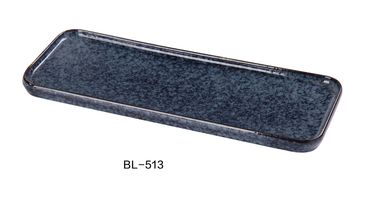 Picture of Yanco BL-513 Blue Star Rectangular Plate, Blue - Pack of 24