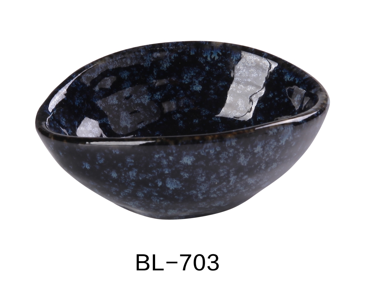 Picture of Yanco BL-703 4 x 3.125 x 1.625 in. Star Olive China Bowl, Blue - 2 oz - Pack of 36