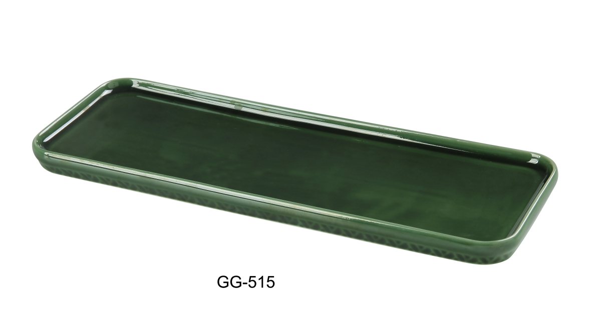 Picture of Yanco GG-515 Green Gem Rectangular Display Plate, Green - Pack of 24