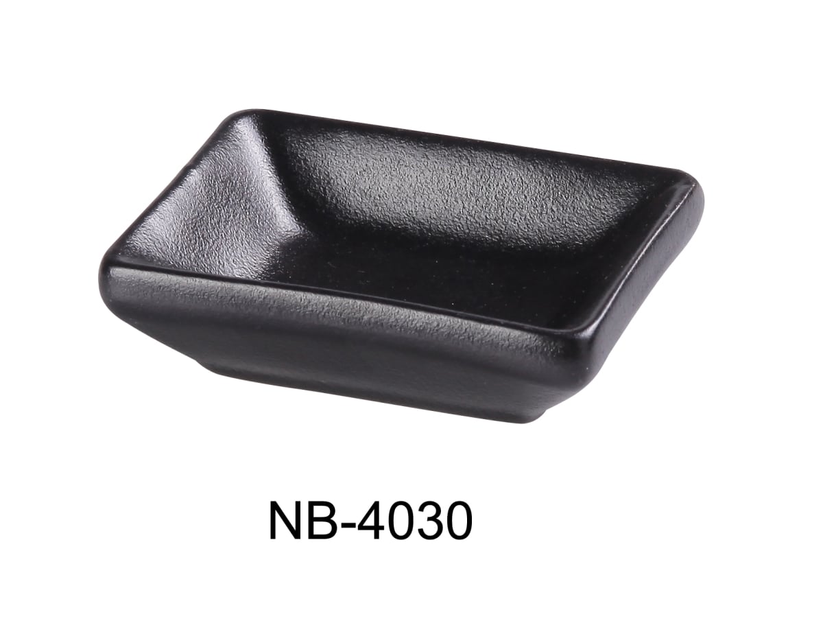 Picture of Yanco NB-4030 1 oz Noble Black Sauce Dish, Black - Pack of 48