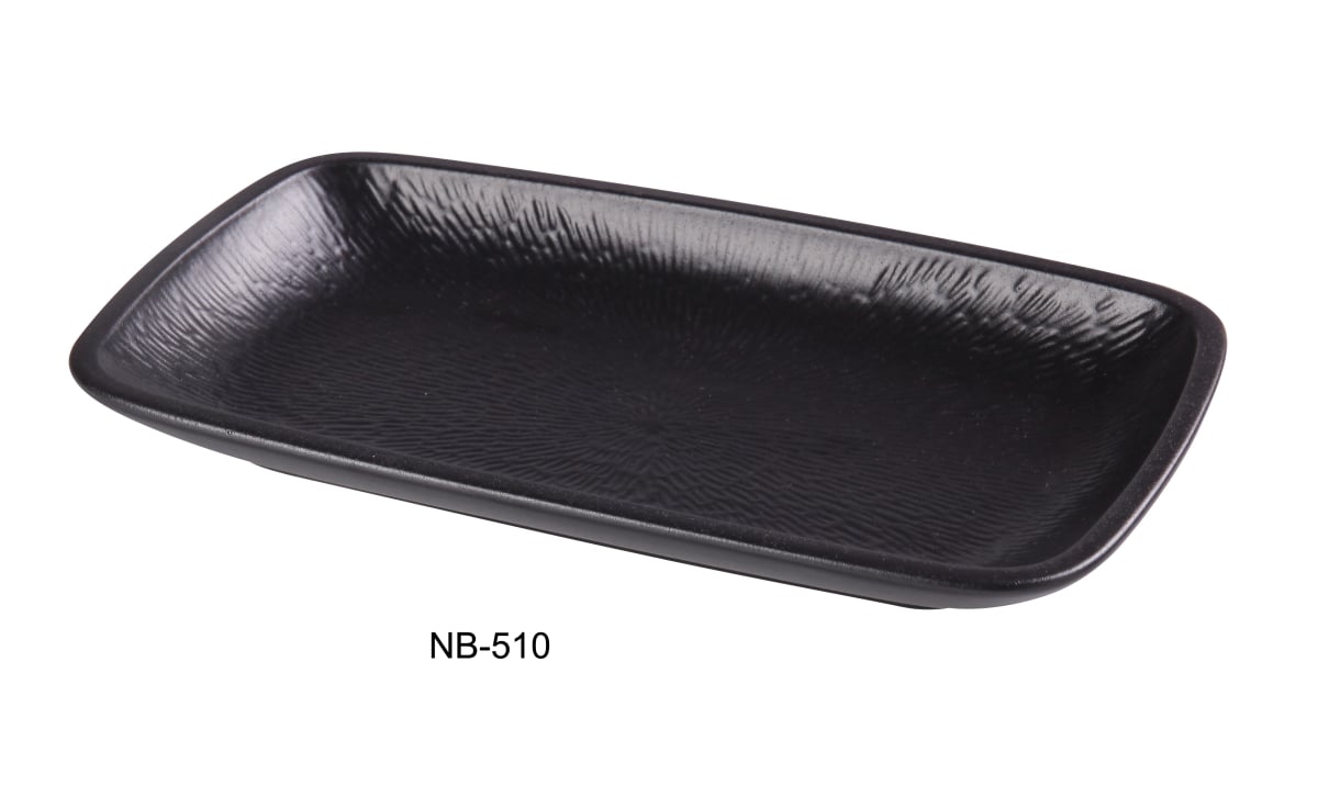 Picture of Yanco NB-510 Noble Black Rectangular Display Plate, Black - Pack of 24