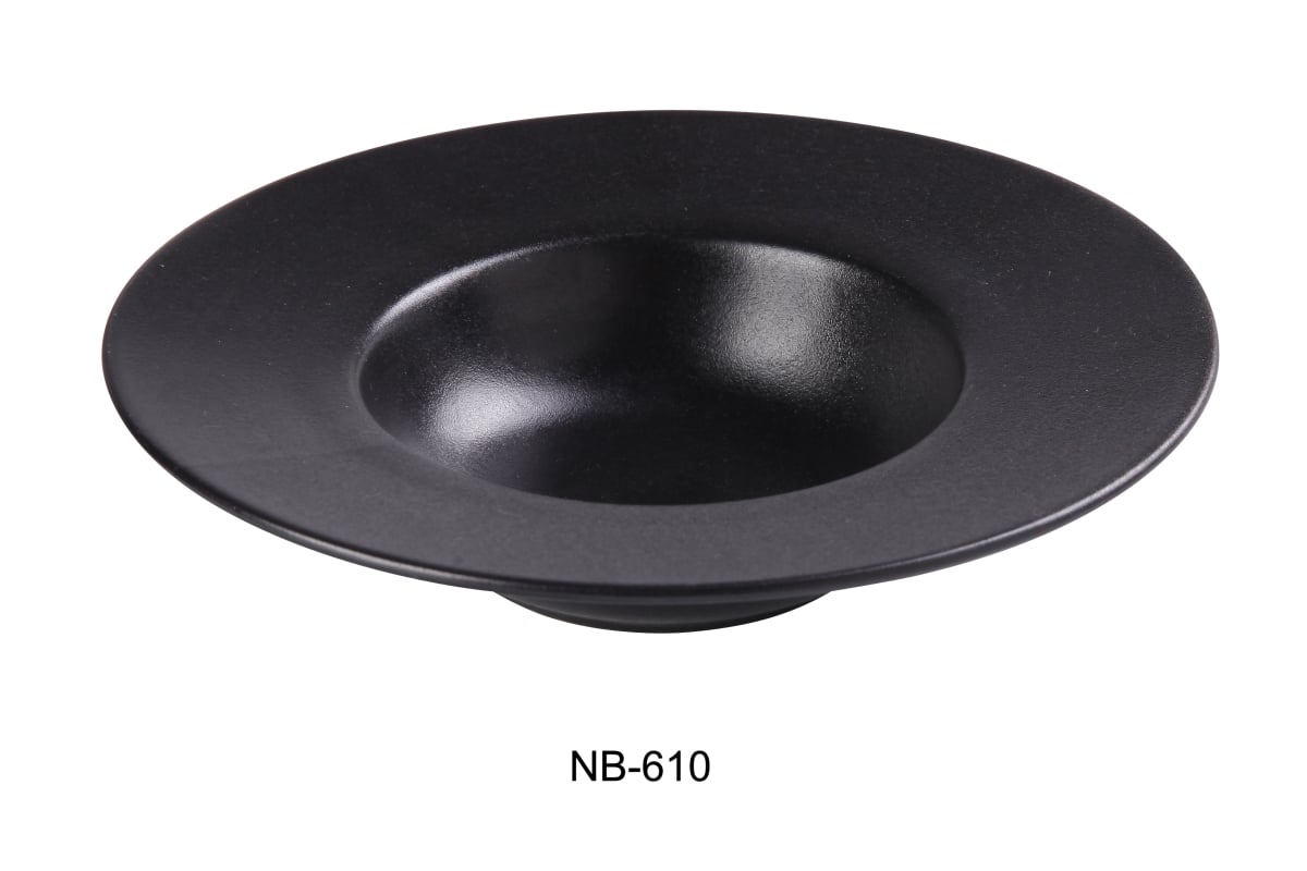 Picture of Yanco NB-610 10 oz Noble Black Dessert Plate, Black - 9.5 x 2.125 in. - Pack of 12