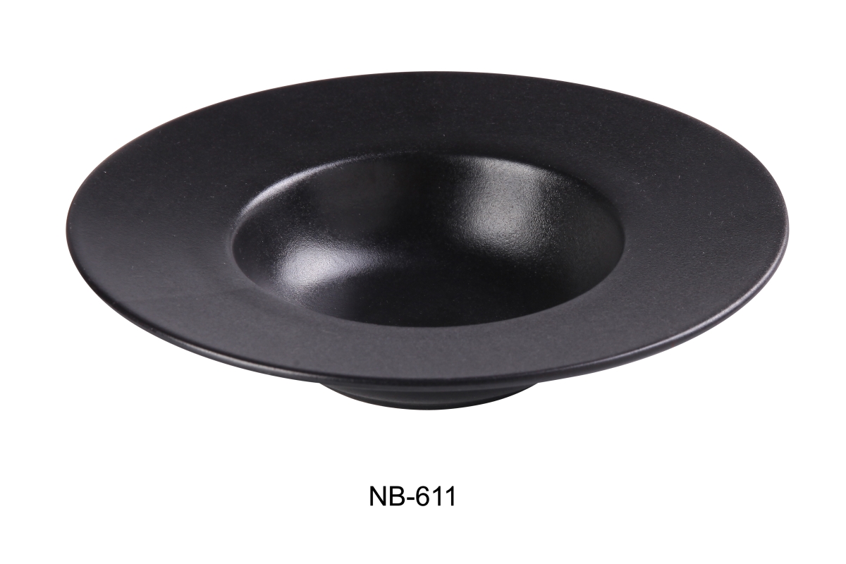 Picture of Yanco NB-611 16 oz Noble Black Dessert Plate, Black - 11.5 x 2.5 in. - Pack of 12