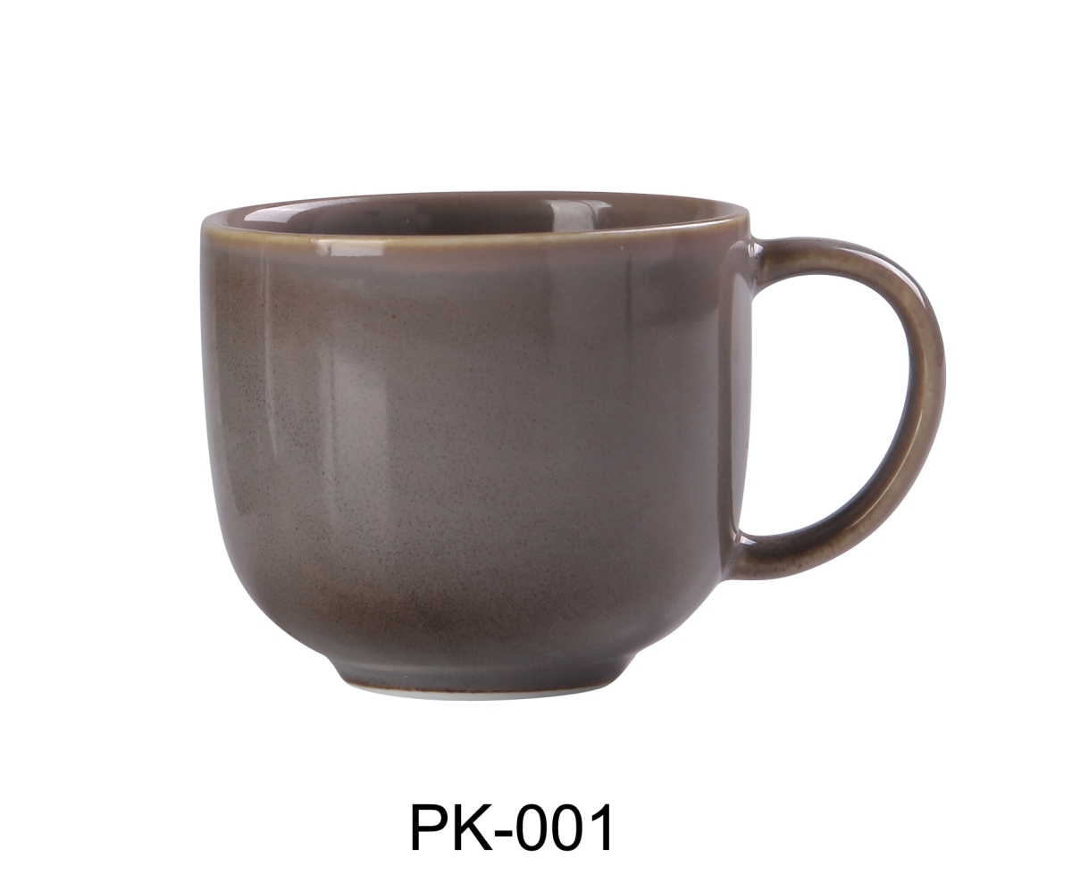 Picture of Yanco PK-001 8 oz Peacock Coffee Cup, Gray - 3.125 x 2.75 in. - Pack of 36