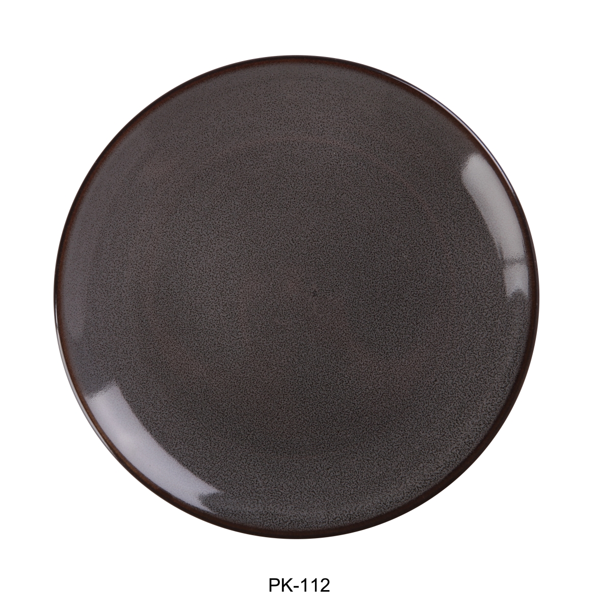Picture of Yanco PK-112 12.25 x 1.125 in. Peacock Coupe Plate, Gray - Pack of 12