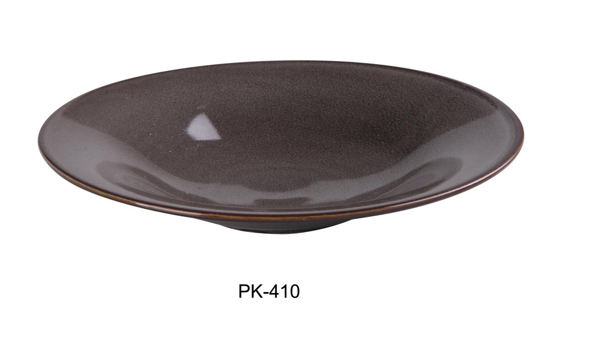Picture of Yanco PK-410 15 oz Peacock Soup & Salad Plate, Gray - 10.5 x 1.875 in. - Pack of 24