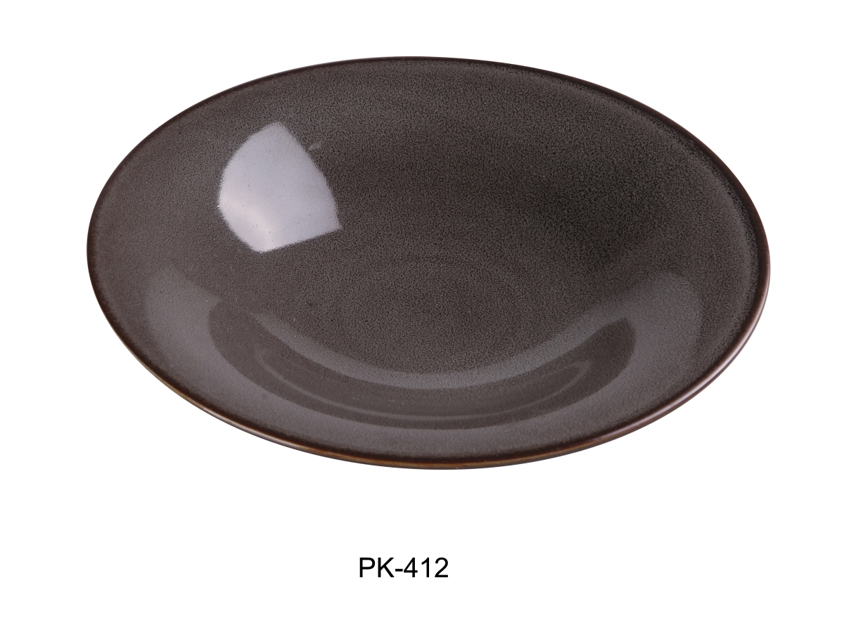 Picture of Yanco PK-412 25 oz Peacock Pasta Plate, Gray - 12.5 x 2.125 in. - Pack of 12