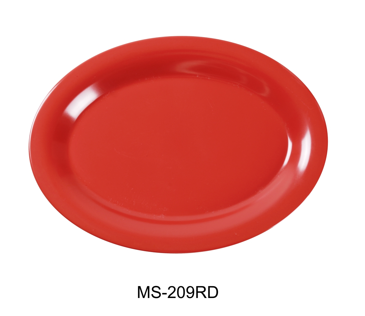 Picture of Yanco MS-209RD 9.5 x 7.25 in. Mile Stone Oval Platter, Orange Red - Pack of 24