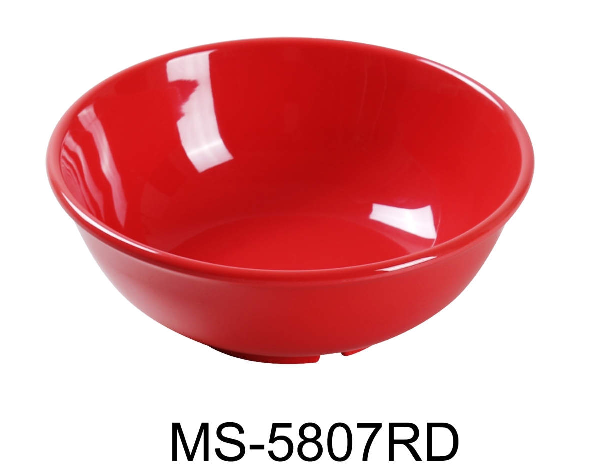 MS-5807RD 24 oz Mile Stone Salad Bowl, Orange Red - 2.5 x 7.25 in. - Pack of 24