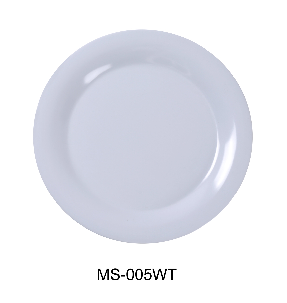 Picture of Yanco MS-005WT 5.5 in. Mile Stone Wide Rim Round Plate, White - Pack of 48