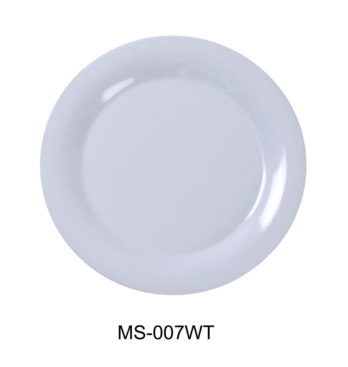 Picture of Yanco MS-007WT 7.5 in. Mile Stone Wide Rim Round Plate, White - Pack of 48