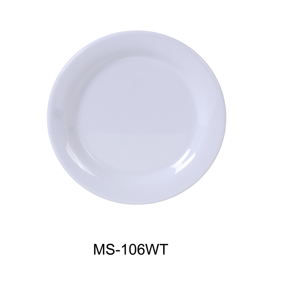 Picture of Yanco MS-106WT 6.5 in. Mile Stone Narrow Rim Round Plate, White - Pack of 48