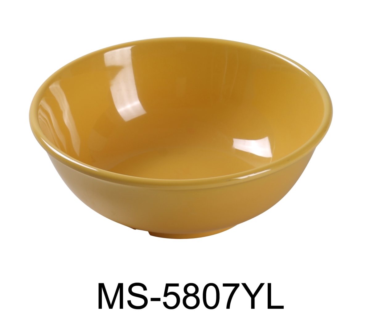 MS-5807YL 24 oz Mile Stone Salad Bowl, Yellow - 2.5 x 7.25 in. - Pack of 24