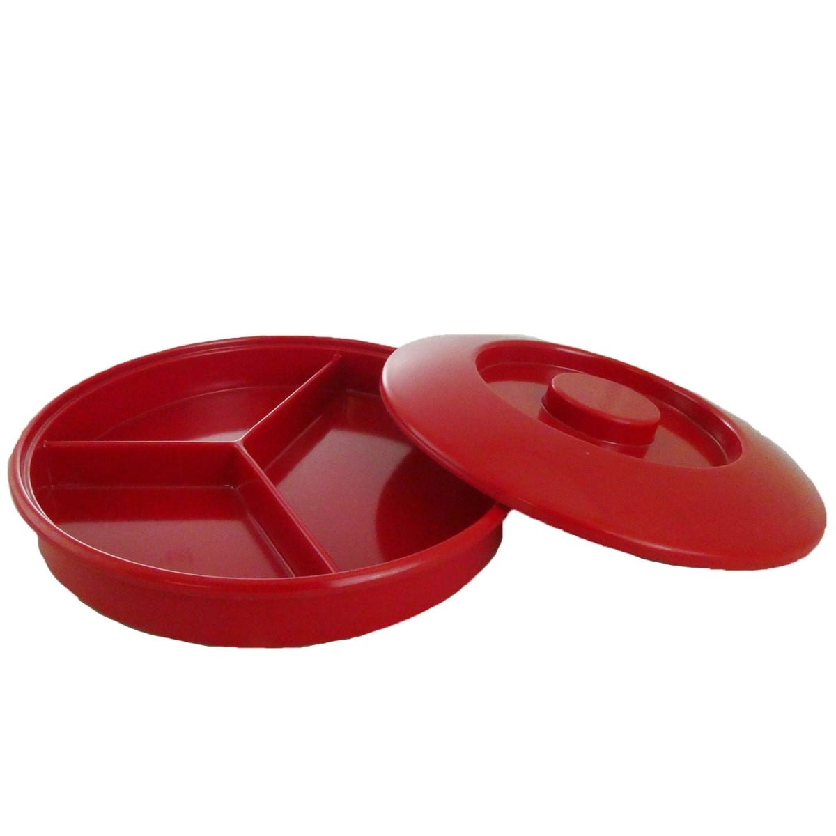 Picture of Yanco NS-608-1R 8.25 in. Nessico Deep Divided Server with Lid, Red - Pack of 12